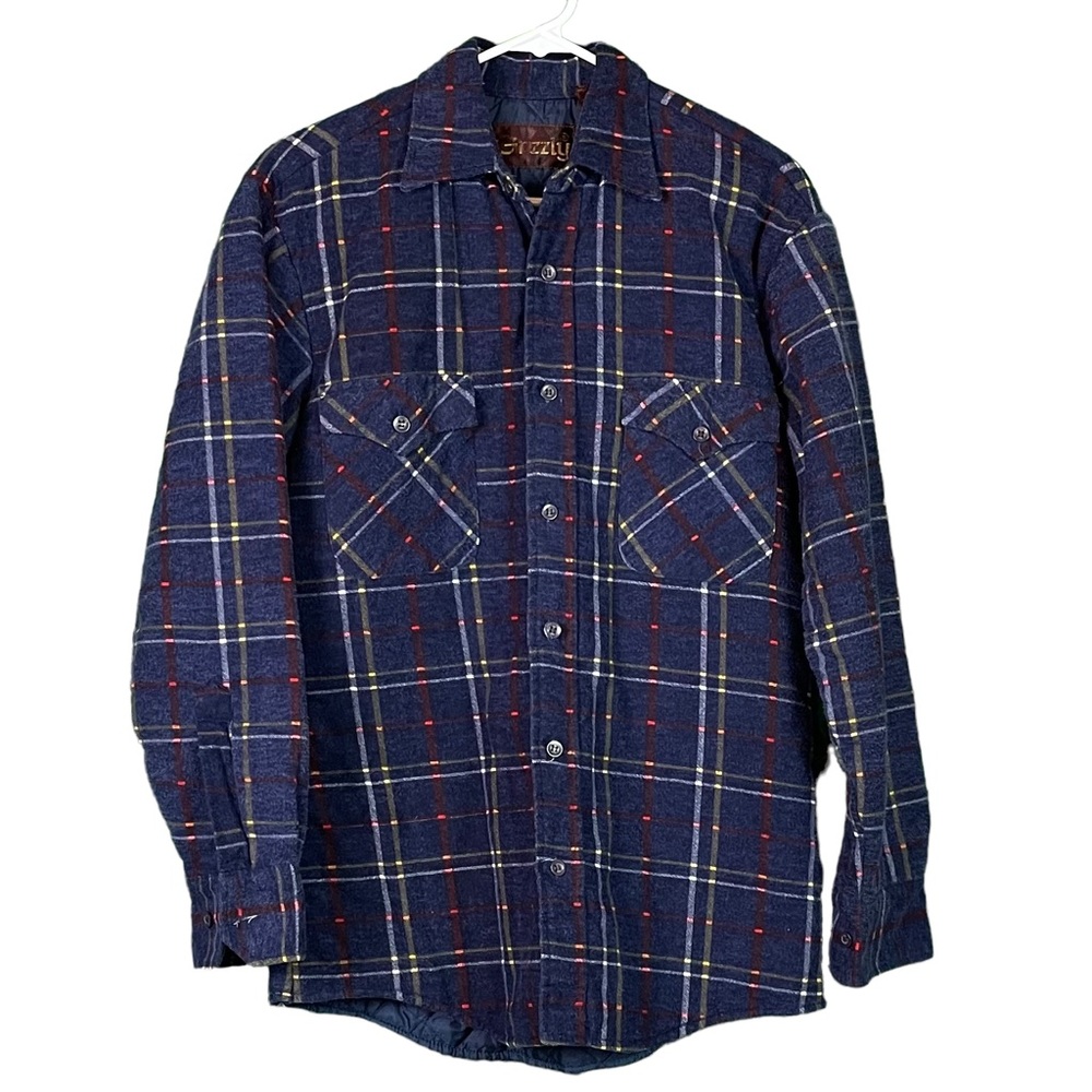 (132) Grizzly Mens Flannel Shacket